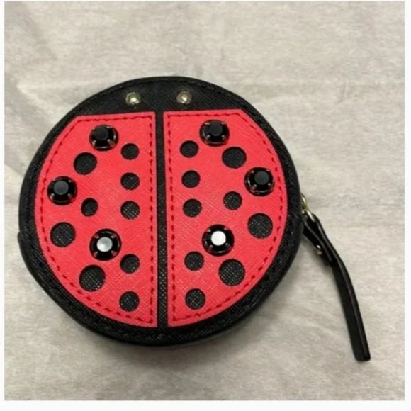 Kate Spade Turn Over a New Leaf Ladybug Coin Purse nwot - Picture 5 of 11